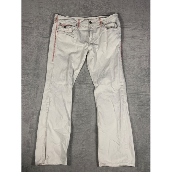 True Religion Other - True Religion Ricky Relaxed Straight Jeans Men's Size 38 White Cotton Used